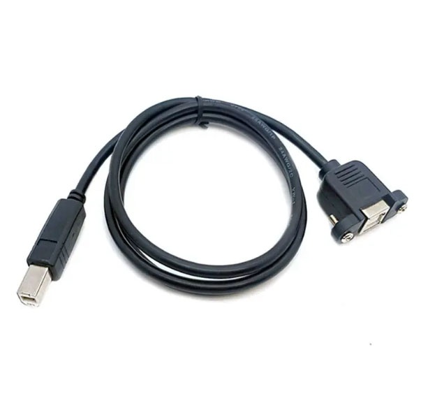 USB 2.0 Type B Male to Type B Female Panel Mount Printer Extension Cable with Screw