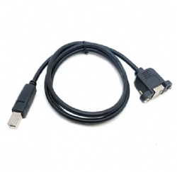 USB 2.0 Type B Male to Type B Female Panel Mount Printer Extension Cable with Screw